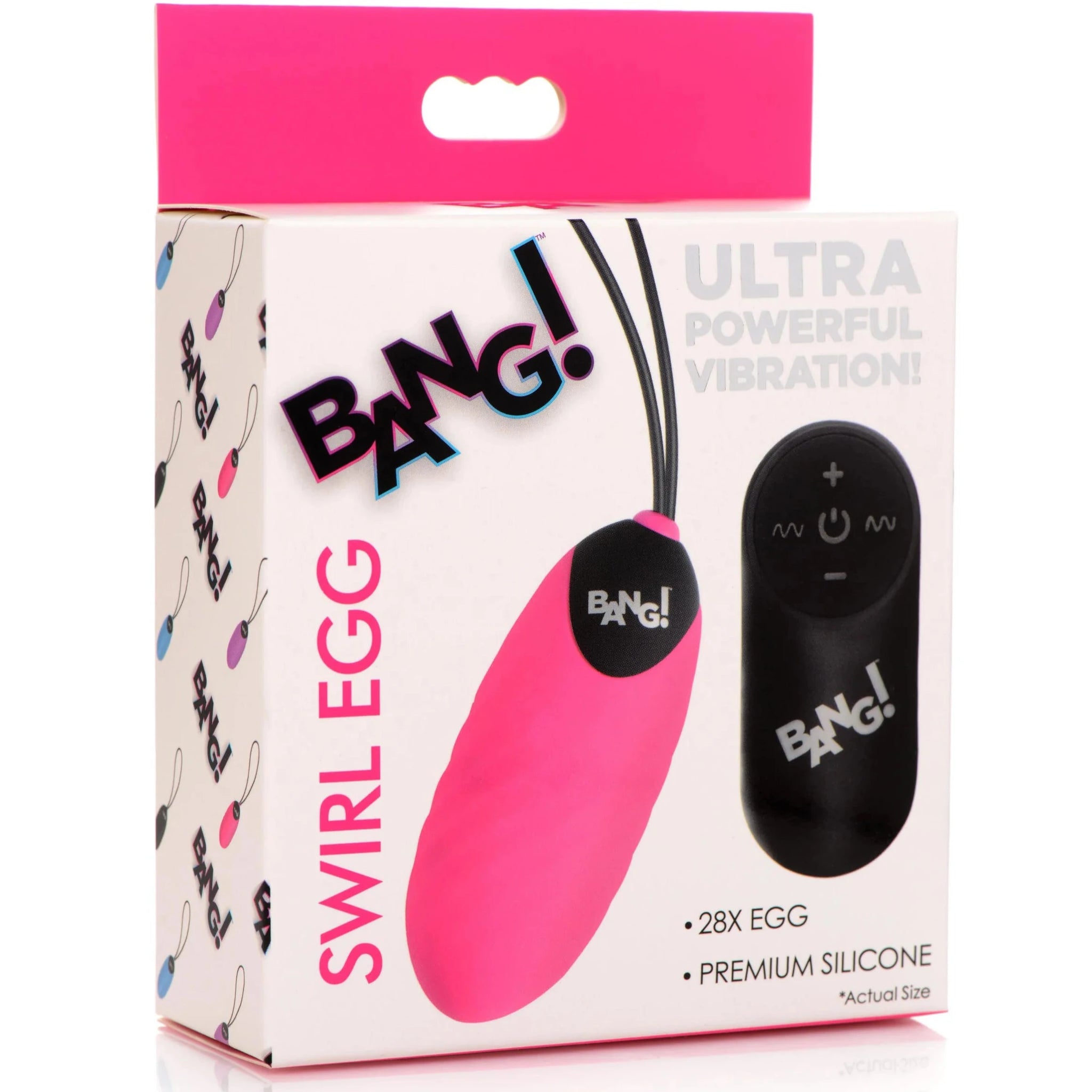28X Swirl Silicone Vibrating Egg with Remote Control