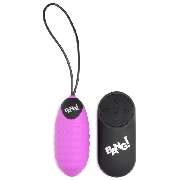 28X Ribbed Silicone Vibrating Egg with Remote Control