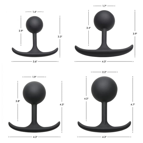 Premium Silicone Weighted Anal Plug - Large