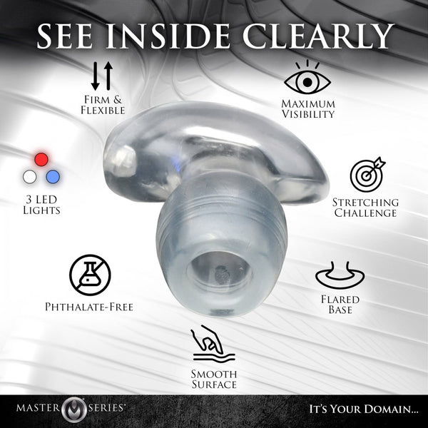 Master Series Light-Tunnel Light-Up Anal Dilator - Large - Extreme Toyz Singapore - https://extremetoyz.com.sg - Sex Toys and Lingerie Online Store - Bondage Gear / Vibrators / Electrosex Toys / Wireless Remote Control Vibes / Sexy Lingerie and Role Play / BDSM / Dungeon Furnitures / Dildos and Strap Ons  / Anal and Prostate Massagers / Anal Douche and Cleaning Aide / Delay Sprays and Gels / Lubricants and more...