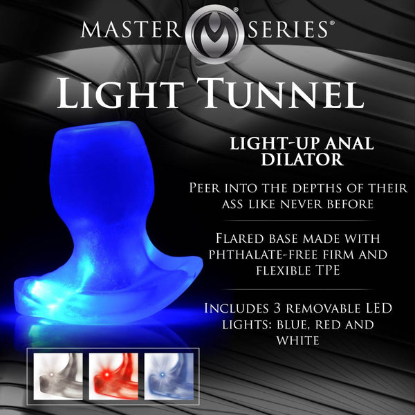 Master Series Light-Tunnel Light-Up Anal Dilator - Medium - Extreme Toyz Singapore - https://extremetoyz.com.sg - Sex Toys and Lingerie Online Store - Bondage Gear / Vibrators / Electrosex Toys / Wireless Remote Control Vibes / Sexy Lingerie and Role Play / BDSM / Dungeon Furnitures / Dildos and Strap Ons  / Anal and Prostate Massagers / Anal Douche and Cleaning Aide / Delay Sprays and Gels / Lubricants and more...