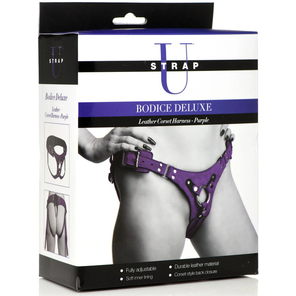 Bodice Deluxe Leather Corset Harness