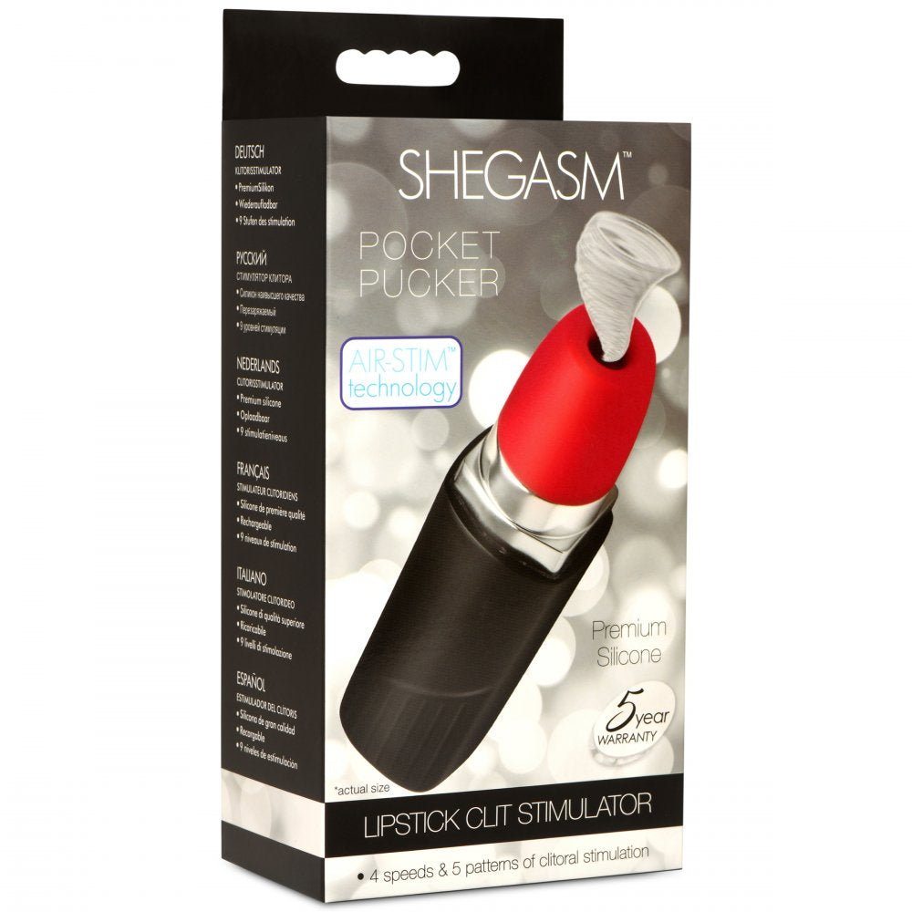 Inmi Shegasm Pocket Pucker Rechargeable Lipstick Clit Stimulator - Extreme Toyz Singapore - https://extremetoyz.com.sg - Sex Toys and Lingerie Online Store - Bondage Gear / Vibrators / Electrosex Toys / Wireless Remote Control Vibes / Sexy Lingerie and Role Play / BDSM / Dungeon Furnitures / Dildos and Strap Ons  / Anal and Prostate Massagers / Anal Douche and Cleaning Aide / Delay Sprays and Gels / Lubricants and more...