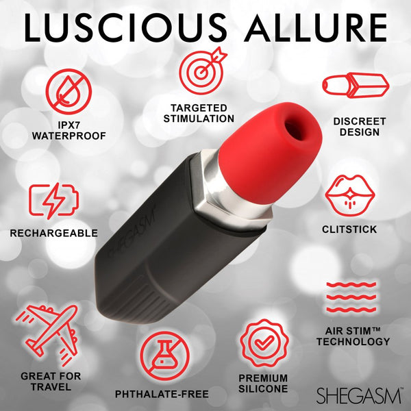 Inmi Shegasm Pocket Pucker Rechargeable Lipstick Clit Stimulator - Extreme Toyz Singapore - https://extremetoyz.com.sg - Sex Toys and Lingerie Online Store - Bondage Gear / Vibrators / Electrosex Toys / Wireless Remote Control Vibes / Sexy Lingerie and Role Play / BDSM / Dungeon Furnitures / Dildos and Strap Ons  / Anal and Prostate Massagers / Anal Douche and Cleaning Aide / Delay Sprays and Gels / Lubricants and more...