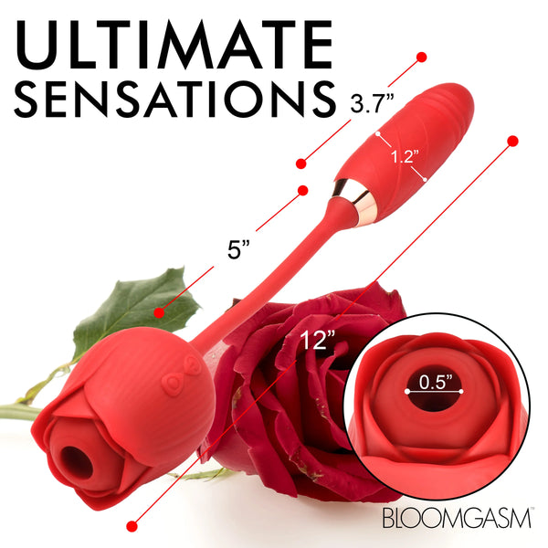 Romping Rose 10X Rechargeable Suction & Thrusting Vibrator