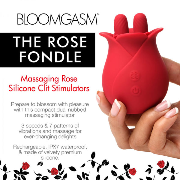 Inmi Bloomgasm 10X Fondle Massaging Rose Rechargeable Silicone Clit Stimulators - Extreme Toyz Singapore - https://extremetoyz.com.sg - Sex Toys and Lingerie Online Store - Bondage Gear / Vibrators / Electrosex Toys / Wireless Remote Control Vibes / Sexy Lingerie and Role Play / BDSM / Dungeon Furnitures / Dildos and Strap Ons  / Anal and Prostate Massagers / Anal Douche and Cleaning Aide / Delay Sprays and Gels / Lubricants and more...