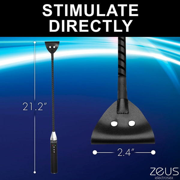 Zeus Electrosex Rechargeable E-Stim Crop - Extreme Toyz Singapore - https://extremetoyz.com.sg - Sex Toys and Lingerie Online Store - Bondage Gear / Vibrators / Electrosex Toys / Wireless Remote Control Vibes / Sexy Lingerie and Role Play / BDSM / Dungeon Furnitures / Dildos and Strap Ons  / Anal and Prostate Massagers / Anal Douche and Cleaning Aide / Delay Sprays and Gels / Lubricants and more...