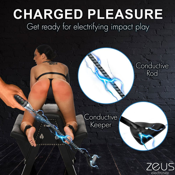 Zeus Electrosex Rechargeable E-Stim Crop - Extreme Toyz Singapore - https://extremetoyz.com.sg - Sex Toys and Lingerie Online Store - Bondage Gear / Vibrators / Electrosex Toys / Wireless Remote Control Vibes / Sexy Lingerie and Role Play / BDSM / Dungeon Furnitures / Dildos and Strap Ons  / Anal and Prostate Massagers / Anal Douche and Cleaning Aide / Delay Sprays and Gels / Lubricants and more...