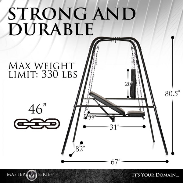 Master Series Throne Adjustable Sex Swing with Stand - Extreme Toyz Singapore - https://extremetoyz.com.sg - Sex Toys and Lingerie Online Store - Bondage Gear / Vibrators / Electrosex Toys / Wireless Remote Control Vibes / Sexy Lingerie and Role Play / BDSM / Dungeon Furnitures / Dildos and Strap Ons / Anal and Prostate Massagers / Anal Douche and Cleaning Aide / Delay Sprays and Gels / Lubricants and more...