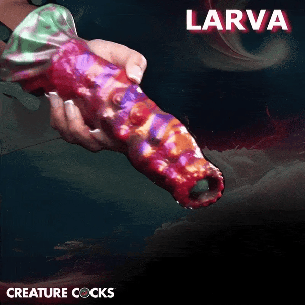 Larva Silicone Ovipositor Dildo with Eggs