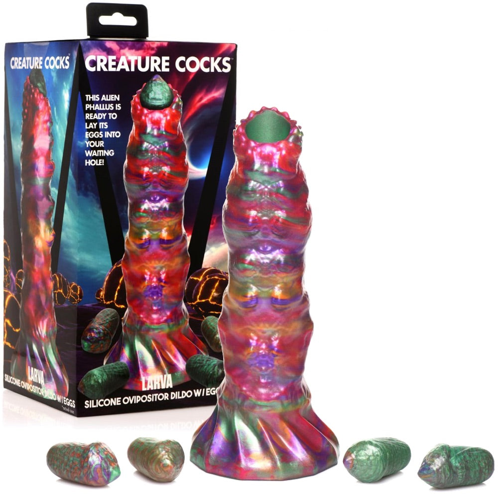 Larva Silicone Ovipositor Dildo With Eggs Extreme Toyz 9655