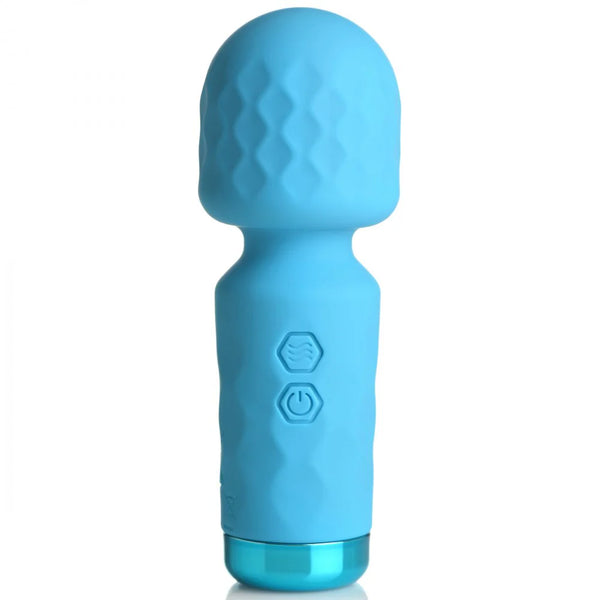 10X Mini Rechargeable Silicone Wand - Blue