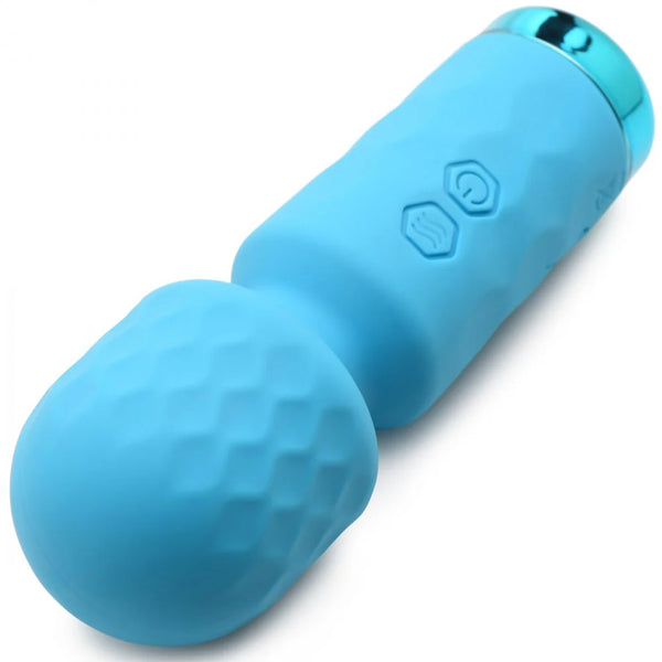 10X Mini Rechargeable Silicone Wand - Blue