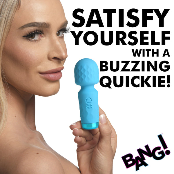 10X Mini Rechargeable Silicone Wand - Blue