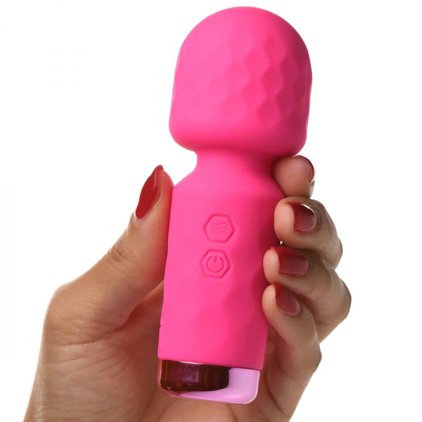 10X Mini Rechargeable Silicone Wand - Pink