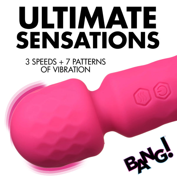 10X Mini Rechargeable Silicone Wand - Pink