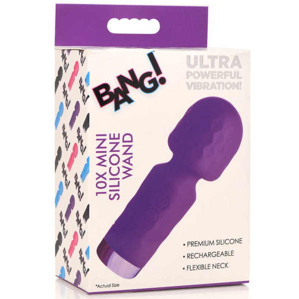 10X Mini Rechargeable Silicone Wand - Purple