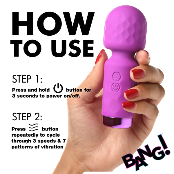 10X Mini Rechargeable Silicone Wand - Purple