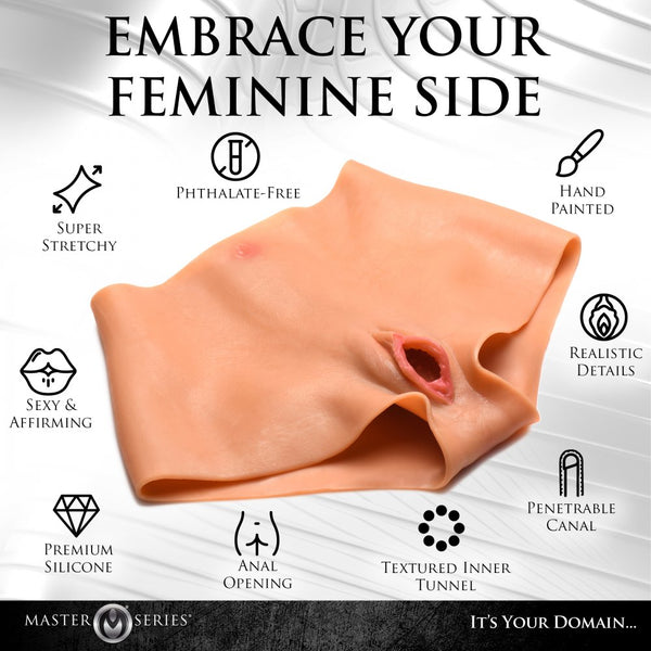 Master Series Pussy Panties Silicone Vagina + Ass Panties (3 Sizes Available) - Extreme Toyz Singapore - https://extremetoyz.com.sg - Sex Toys and Lingerie Online Store - Bondage Gear / Vibrators / Electrosex Toys / Wireless Remote Control Vibes / Sexy Lingerie and Role Play / BDSM / Dungeon Furnitures / Dildos and Strap Ons  / Anal and Prostate Massagers / Anal Douche and Cleaning Aide / Delay Sprays and Gels / Lubricants and more...