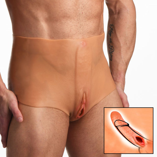 Master Series Pussy Panties Silicone Vagina + Ass Panties (3 Sizes Available) - Extreme Toyz Singapore - https://extremetoyz.com.sg - Sex Toys and Lingerie Online Store - Bondage Gear / Vibrators / Electrosex Toys / Wireless Remote Control Vibes / Sexy Lingerie and Role Play / BDSM / Dungeon Furnitures / Dildos and Strap Ons  / Anal and Prostate Massagers / Anal Douche and Cleaning Aide / Delay Sprays and Gels / Lubricants and more...