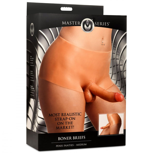 Master Series Boner Briefs Silicone Penis Strap On - 3 Sizes - Extreme Toyz Singapore - https://extremetoyz.com.sg - Sex Toys and Lingerie Online Store - Bondage Gear / Vibrators / Electrosex Toys / Wireless Remote Control Vibes / Sexy Lingerie and Role Play / BDSM / Dungeon Furnitures / Dildos and Strap Ons  / Anal and Prostate Massagers / Anal Douche and Cleaning Aide / Delay Sprays and Gels / Lubricants and more...