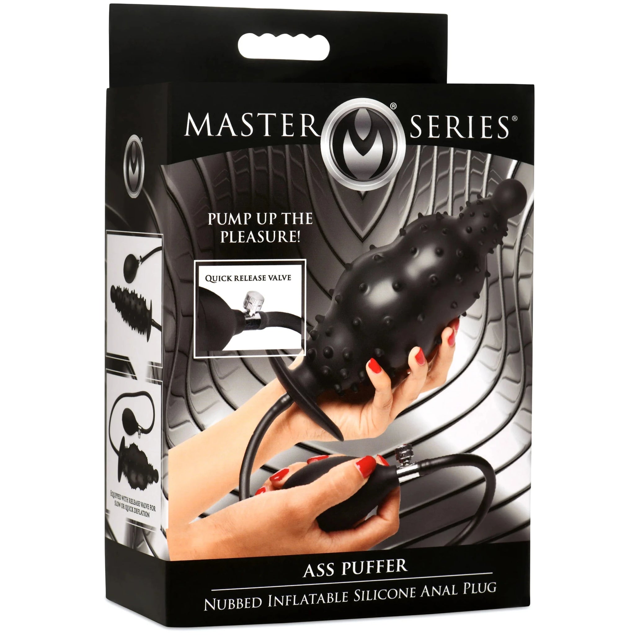 Ass Puffer Nubbed Inflatable Silicone Anal Plug