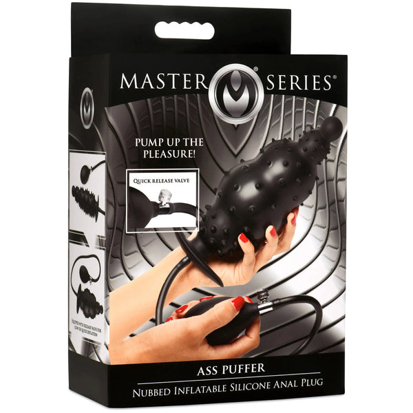 Ass Puffer Nubbed Inflatable Silicone Anal Plug