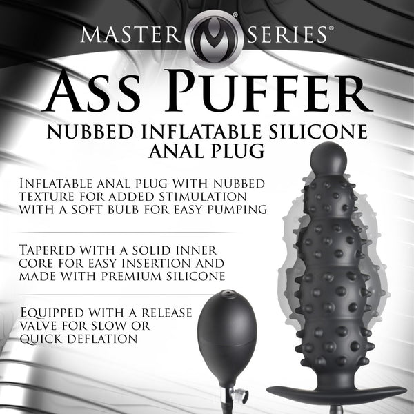Master Series Ass Puffer Nubbed Inflatable Silicone Anal Plug - Extreme Toyz Singapore - https://extremetoyz.com.sg - Sex Toys and Lingerie Online Store - Bondage Gear / Vibrators / Electrosex Toys / Wireless Remote Control Vibes / Sexy Lingerie and Role Play / BDSM / Dungeon Furnitures / Dildos and Strap Ons  / Anal and Prostate Massagers / Anal Douche and Cleaning Aide / Delay Sprays and Gels / Lubricants and more...