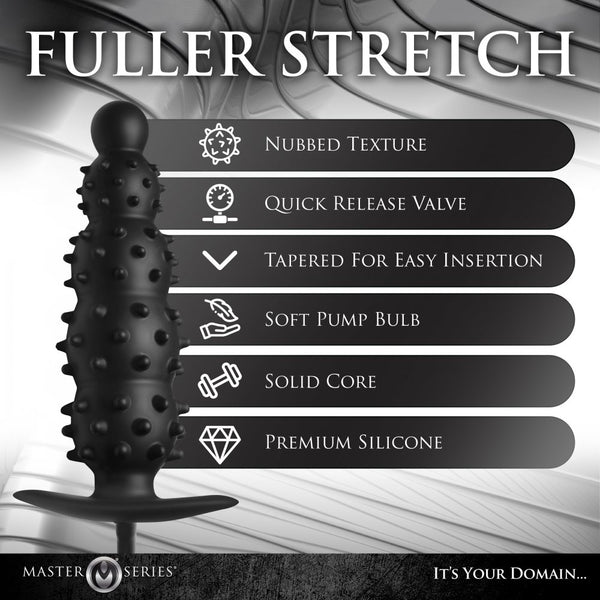 Master Series Ass Puffer Nubbed Inflatable Silicone Anal Plug - Extreme Toyz Singapore - https://extremetoyz.com.sg - Sex Toys and Lingerie Online Store - Bondage Gear / Vibrators / Electrosex Toys / Wireless Remote Control Vibes / Sexy Lingerie and Role Play / BDSM / Dungeon Furnitures / Dildos and Strap Ons  / Anal and Prostate Massagers / Anal Douche and Cleaning Aide / Delay Sprays and Gels / Lubricants and more...