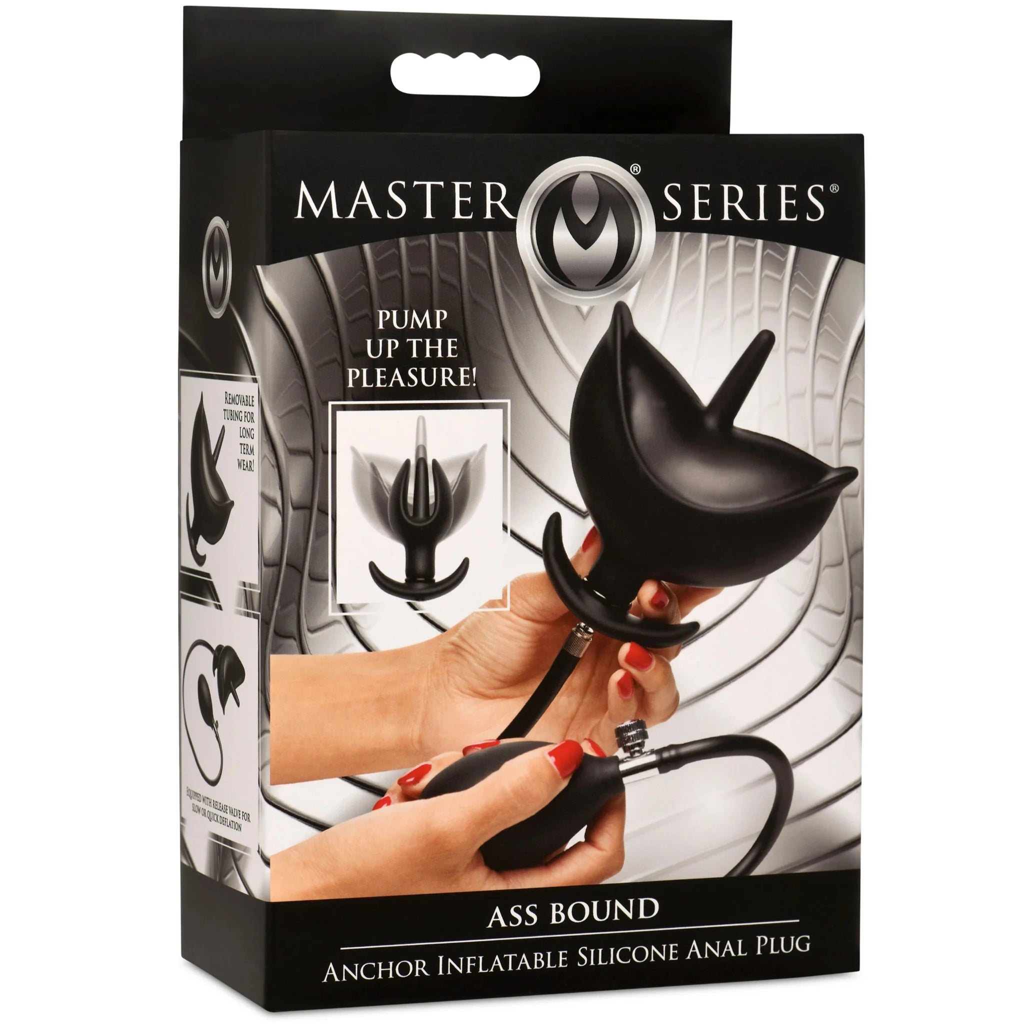 お尻に縛られたアンカーインフレータブルシリコンアナルプラグ