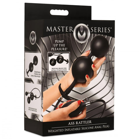 Master Series Ass Rattler Weighted Inflatable Silicone Anal Plug - Extreme Toyz Singapore - https://extremetoyz.com.sg - Sex Toys and Lingerie Online Store - Bondage Gear / Vibrators / Electrosex Toys / Wireless Remote Control Vibes / Sexy Lingerie and Role Play / BDSM / Dungeon Furnitures / Dildos and Strap Ons  / Anal and Prostate Massagers / Anal Douche and Cleaning Aide / Delay Sprays and Gels / Lubricants and more...