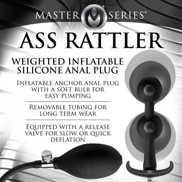 Master Series Ass Rattler Weighted Inflatable Silicone Anal Plug - Extreme Toyz Singapore - https://extremetoyz.com.sg - Sex Toys and Lingerie Online Store - Bondage Gear / Vibrators / Electrosex Toys / Wireless Remote Control Vibes / Sexy Lingerie and Role Play / BDSM / Dungeon Furnitures / Dildos and Strap Ons  / Anal and Prostate Massagers / Anal Douche and Cleaning Aide / Delay Sprays and Gels / Lubricants and more...