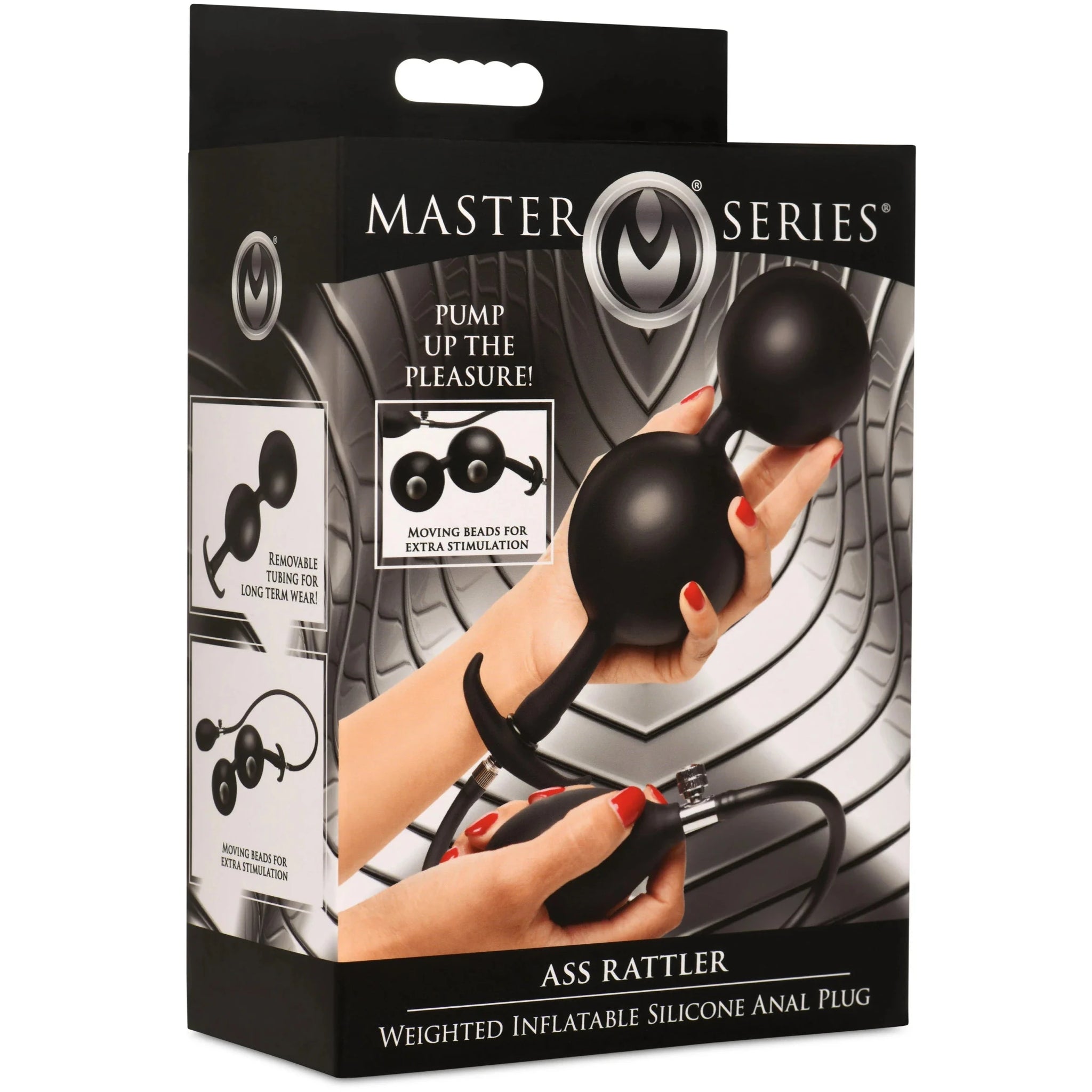 Ass Rattler Weighted Inflatable Silicone Anal Plug