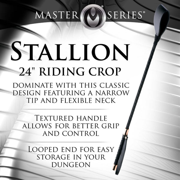Master Series Stallion Riding Crop - 24 Inch - Extreme Toyz Singapore - https://extremetoyz.com.sg - Sex Toys and Lingerie Online Store - Bondage Gear / Vibrators / Electrosex Toys / Wireless Remote Control Vibes / Sexy Lingerie and Role Play / BDSM / Dungeon Furnitures / Dildos and Strap Ons  / Anal and Prostate Massagers / Anal Douche and Cleaning Aide / Delay Sprays and Gels / Lubricants and more...