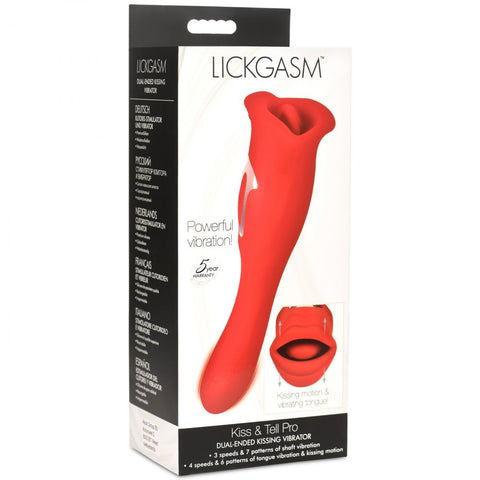 Inmi Lickgasm Kiss and Tell Pro Rechargeable Dual-ended Kissing Vibrator  - Extreme Toyz Singapore - https://extremetoyz.com.sg - Sex Toys and Lingerie Online Store - Bondage Gear / Vibrators / Electrosex Toys / Wireless Remote Control Vibes / Sexy Lingerie and Role Play / BDSM / Dungeon Furnitures / Dildos and Strap Ons  / Anal and Prostate Massagers / Anal Douche and Cleaning Aide / Delay Sprays and Gels / Lubricants and more...