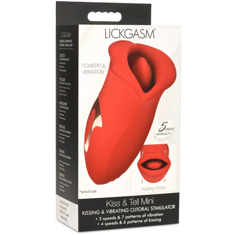 Kiss & Tell Mini Rechargeable Kissing and Vibrating Clitoral Stimulator