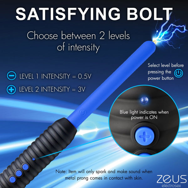 Zeus Electrosex Shock Rod Zapping Wand - Extreme Toyz Singapore - https://extremetoyz.com.sg - Sex Toys and Lingerie Online Store - Bondage Gear / Vibrators / Electrosex Toys / Wireless Remote Control Vibes / Sexy Lingerie and Role Play / BDSM / Dungeon Furnitures / Dildos and Strap Ons  / Anal and Prostate Massagers / Anal Douche and Cleaning Aide / Delay Sprays and Gels / Lubricants and more...