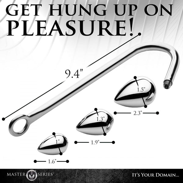 Master Series Metal Anal Hook Trainer with 3 Plugs - Extreme Toyz Singapore - https://extremetoyz.com.sg - Sex Toys and Lingerie Online Store - Bondage Gear / Vibrators / Electrosex Toys / Wireless Remote Control Vibes / Sexy Lingerie and Role Play / BDSM / Dungeon Furnitures / Dildos and Strap Ons  / Anal and Prostate Massagers / Anal Douche and Cleaning Aide / Delay Sprays and Gels / Lubricants and more...