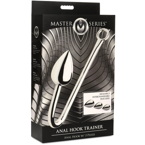 金属製アナルフックトレーナー（プラグ3個付き） 