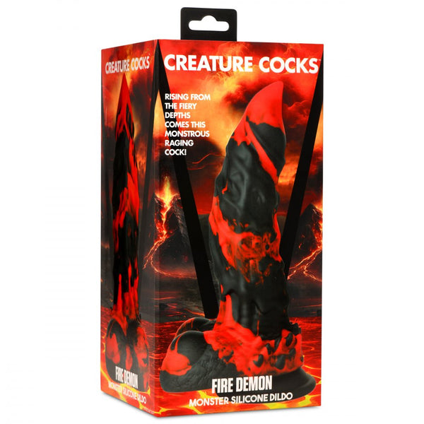 Creature Cocks Fire Demon Monster Silicone Dildo - Extreme Toyz Singapore - https://extremetoyz.com.sg - Sex Toys and Lingerie Online Store - Bondage Gear / Vibrators / Electrosex Toys / Wireless Remote Control Vibes / Sexy Lingerie and Role Play / BDSM / Dungeon Furnitures / Dildos and Strap Ons  / Anal and Prostate Massagers / Anal Douche and Cleaning Aide / Delay Sprays and Gels / Lubricants and more...