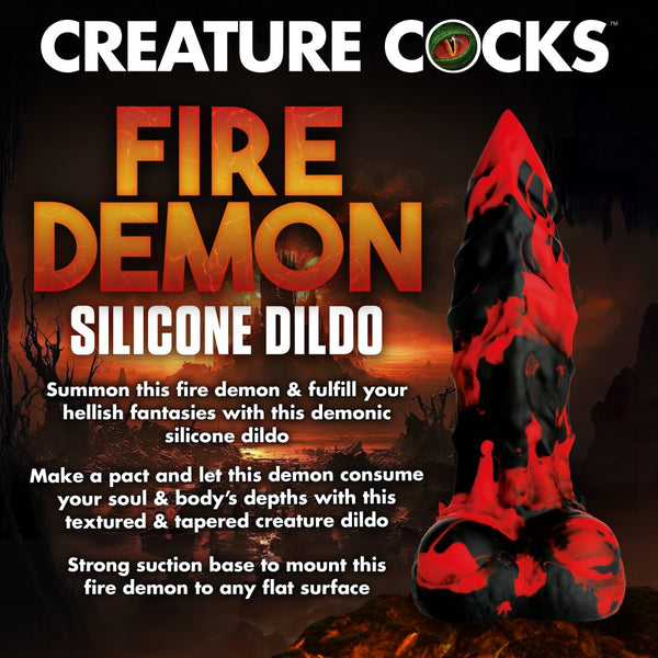 Creature Cocks Fire Demon Monster Silicone Dildo - Extreme Toyz Singapore - https://extremetoyz.com.sg - Sex Toys and Lingerie Online Store - Bondage Gear / Vibrators / Electrosex Toys / Wireless Remote Control Vibes / Sexy Lingerie and Role Play / BDSM / Dungeon Furnitures / Dildos and Strap Ons  / Anal and Prostate Massagers / Anal Douche and Cleaning Aide / Delay Sprays and Gels / Lubricants and more...