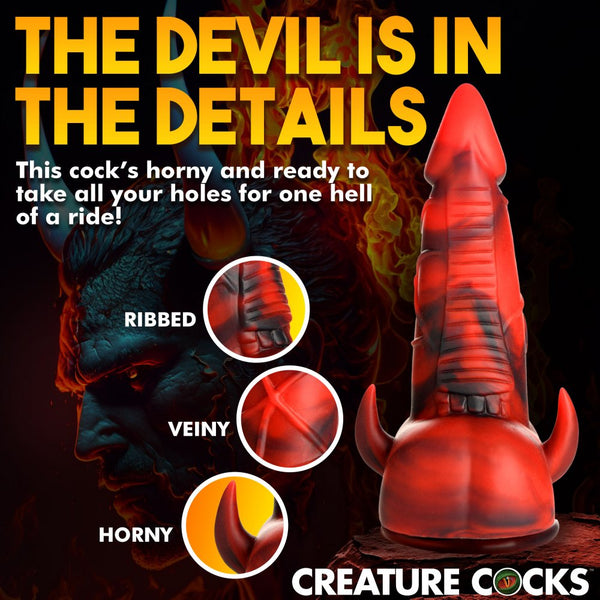 Creature Cocks Horny Devil Demon Silicone Dildo - Extreme Toyz Singapore - https://extremetoyz.com.sg - Sex Toys and Lingerie Online Store - Bondage Gear / Vibrators / Electrosex Toys / Wireless Remote Control Vibes / Sexy Lingerie and Role Play / BDSM / Dungeon Furnitures / Dildos and Strap Ons  / Anal and Prostate Massagers / Anal Douche and Cleaning Aide / Delay Sprays and Gels / Lubricants and more...