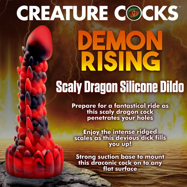 Creature Cocks Demon Rising Scaly Dragon Silicone Dildo - Extreme Toyz Singapore - https://extremetoyz.com.sg - Sex Toys and Lingerie Online Store - Bondage Gear / Vibrators / Electrosex Toys / Wireless Remote Control Vibes / Sexy Lingerie and Role Play / BDSM / Dungeon Furnitures / Dildos and Strap Ons / Anal and Prostate Massagers / Anal Douche and Cleaning Aide / Delay Sprays and Gels / Lubricants and more...