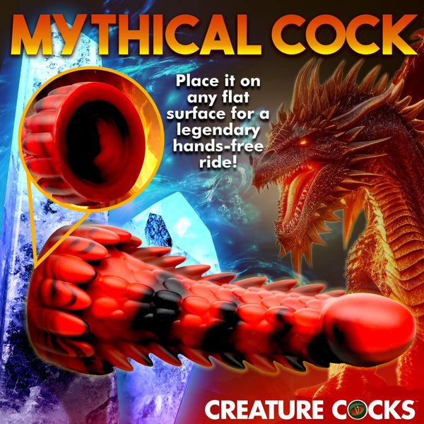 Creature Cocks Demon Rising Scaly Dragon Silicone Dildo - Extreme Toyz Singapore - https://extremetoyz.com.sg - Sex Toys and Lingerie Online Store - Bondage Gear / Vibrators / Electrosex Toys / Wireless Remote Control Vibes / Sexy Lingerie and Role Play / BDSM / Dungeon Furnitures / Dildos and Strap Ons / Anal and Prostate Massagers / Anal Douche and Cleaning Aide / Delay Sprays and Gels / Lubricants and more...