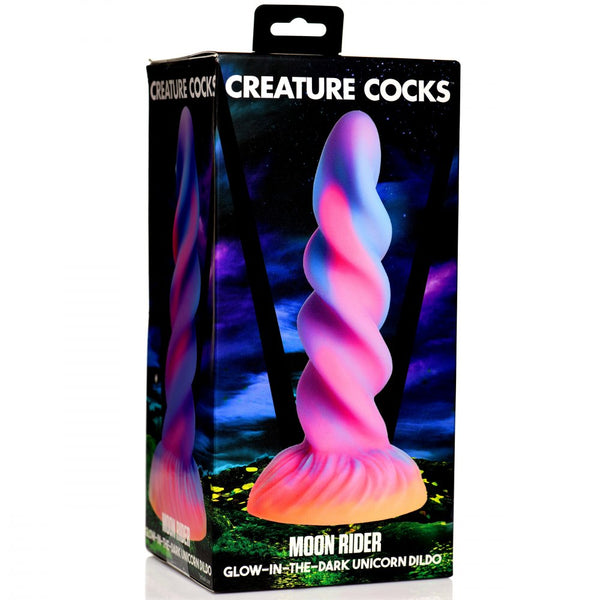 Creature Cocks Moon Rider Glow-In-The-Dark Unicorn Dildo - Extreme Toyz Singapore - https://extremetoyz.com.sg - Sex Toys and Lingerie Online Store - Bondage Gear / Vibrators / Electrosex Toys / Wireless Remote Control Vibes / Sexy Lingerie and Role Play / BDSM / Dungeon Furnitures / Dildos and Strap Ons  / Anal and Prostate Massagers / Anal Douche and Cleaning Aide / Delay Sprays and Gels / Lubricants and more...