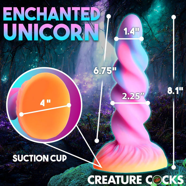 Creature Cocks Moon Rider Glow-In-The-Dark Unicorn Dildo - Extreme Toyz Singapore - https://extremetoyz.com.sg - Sex Toys and Lingerie Online Store - Bondage Gear / Vibrators / Electrosex Toys / Wireless Remote Control Vibes / Sexy Lingerie and Role Play / BDSM / Dungeon Furnitures / Dildos and Strap Ons  / Anal and Prostate Massagers / Anal Douche and Cleaning Aide / Delay Sprays and Gels / Lubricants and more...