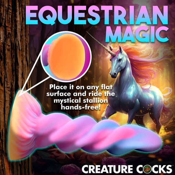 Creature Cocks Moon Rider Glow-In-The-Dark Unicorn Dildo - Extreme Toyz Singapore - https://extremetoyz.com.sg - Sex Toys and Lingerie Online Store - Bondage Gear / Vibrators / Electrosex Toys / Wireless Remote Control Vibes / Sexy Lingerie and Role Play / BDSM / Dungeon Furnitures / Dildos and Strap Ons  / Anal and Prostate Massagers / Anal Douche and Cleaning Aide / Delay Sprays and Gels / Lubricants and more...