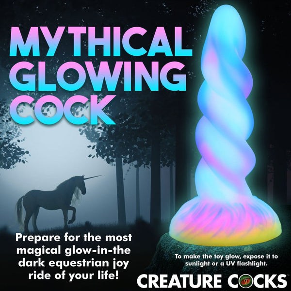 Creature Cocks Moon Rider Glow-In-The-Dark Unicorn Dildo - Extreme Toyz Singapore - https://extremetoyz.com.sg - Sex Toys and Lingerie Online Store - Bondage Gear / Vibrators / Electrosex Toys / Wireless Remote Control Vibes / Sexy Lingerie and Role Play / BDSM / Dungeon Furnitures / Dildos and Strap Ons  / Anal and Prostate Massagers / Anal Douche and Cleaning Aide / Delay Sprays and Gels / Lubricants and more...