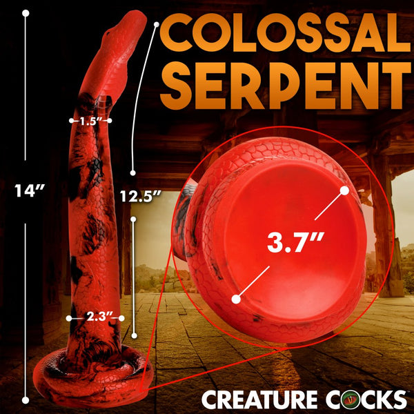 Creature Cocks King Cobra 14" Silicone Dildo - Large - Extreme Toyz Singapore - https://extremetoyz.com.sg - Sex Toys and Lingerie Online Store - Bondage Gear / Vibrators / Electrosex Toys / Wireless Remote Control Vibes / Sexy Lingerie and Role Play / BDSM / Dungeon Furnitures / Dildos and Strap Ons  / Anal and Prostate Massagers / Anal Douche and Cleaning Aide / Delay Sprays and Gels / Lubricants and more...