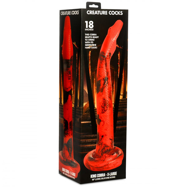 Creature Cocks King Cobra 18" Silicone Dildo - XL - Extreme Toyz Singapore - https://extremetoyz.com.sg - Sex Toys and Lingerie Online Store - Bondage Gear / Vibrators / Electrosex Toys / Wireless Remote Control Vibes / Sexy Lingerie and Role Play / BDSM / Dungeon Furnitures / Dildos and Strap Ons  / Anal and Prostate Massagers / Anal Douche and Cleaning Aide / Delay Sprays and Gels / Lubricants and more...